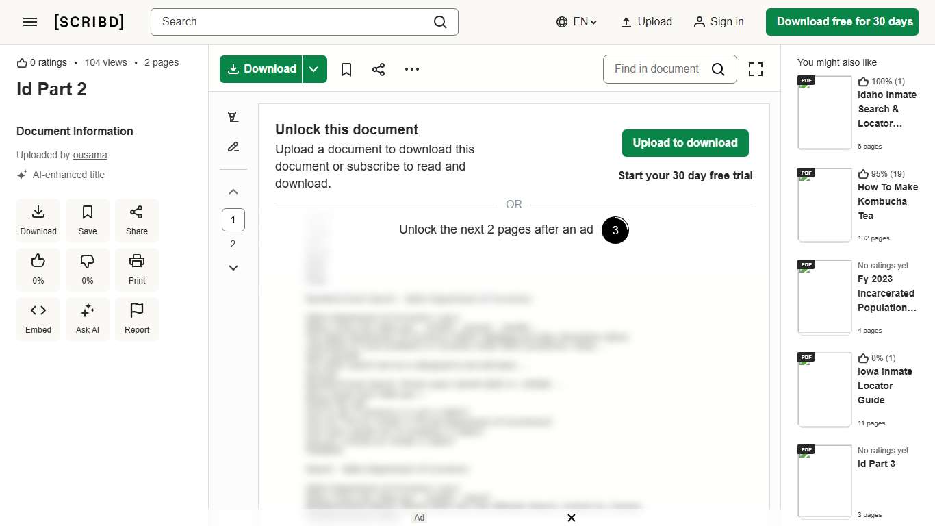 Id Part 2 | PDF | Prison | Crime & Violence
